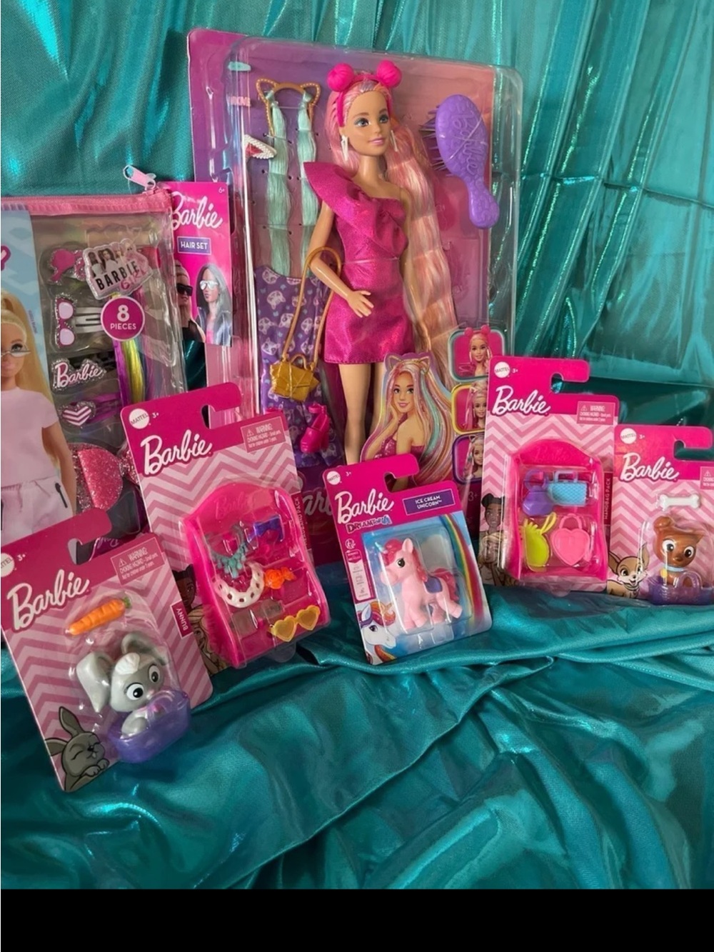 Barbie Doll & Accessory Set in Bright Pink